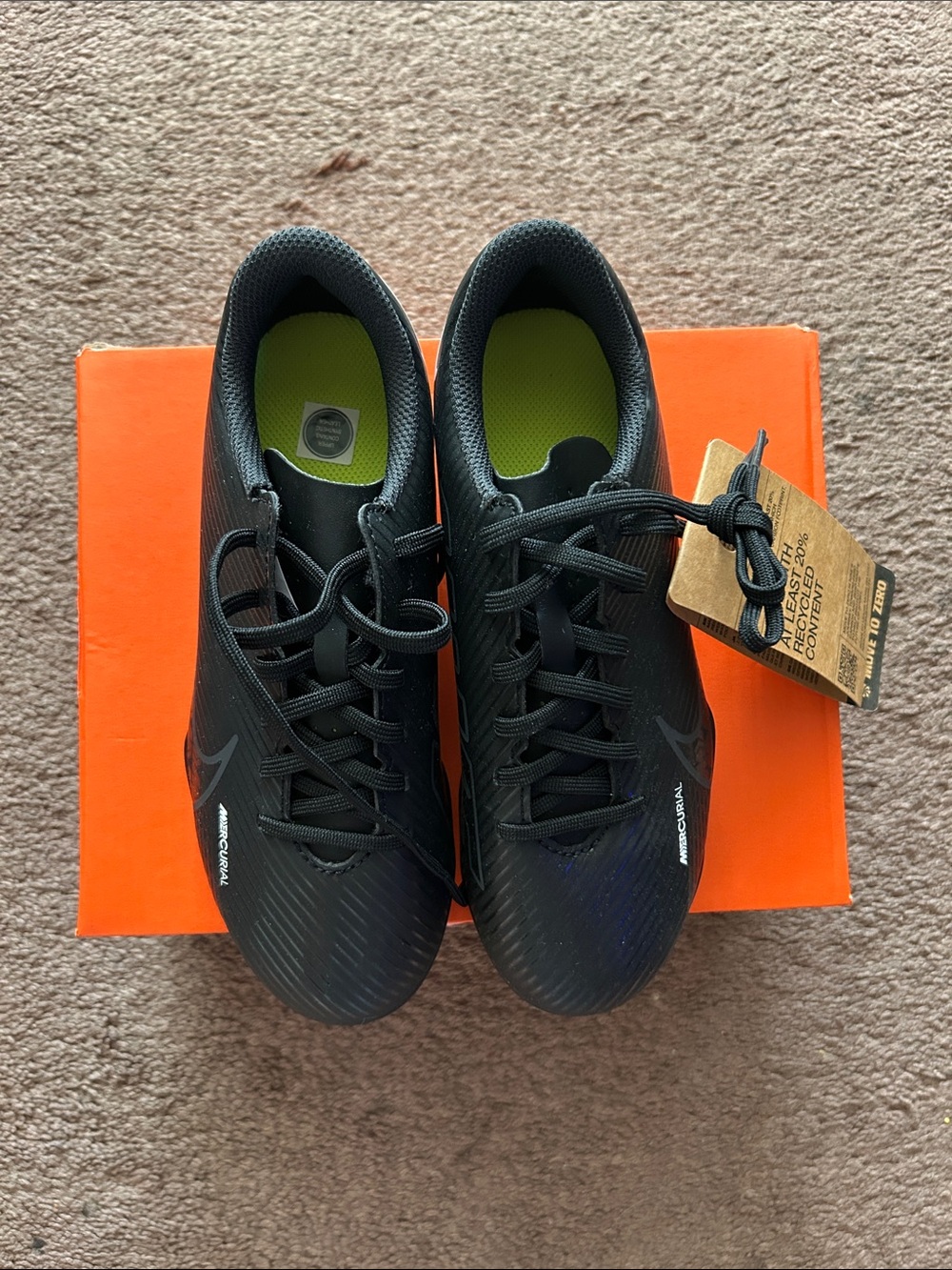 Nike Jr. Black Mercurial Vapor 15 Club Multi-Ground Soccer Cleats